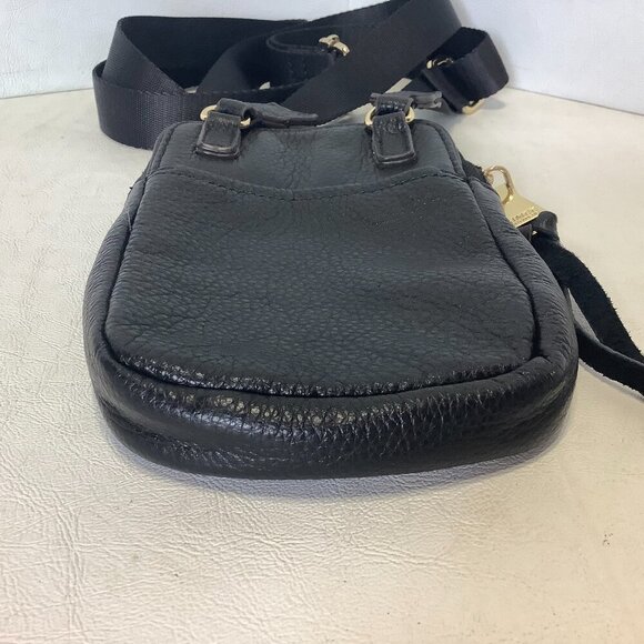Aimee Kestenberg Just Saying Black Pebbled Leather Crossbody Bag Purse 7" x 5" - Picture 5 of 7